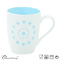 Fora da caneca branca do leite do esmalte 11oz